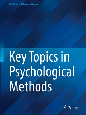 cover image of Key Topics in Psychological Methods